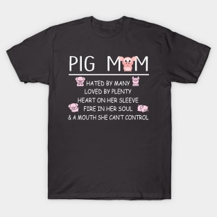 Cute Pig Mom Quotes. T-Shirt